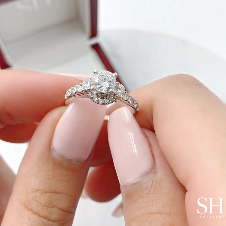 Intricate Semi-Halo Engagement Ring - W0252