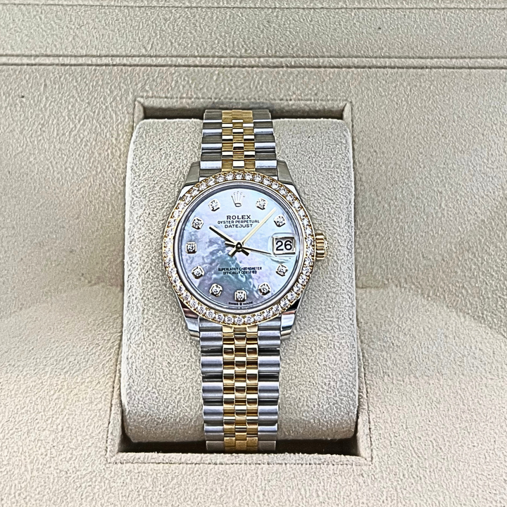 Rolex Datejust31 31mm Steel/YG MOP Dial Diamond Markers 2024 Ref m278383rbr-0028 (#845)