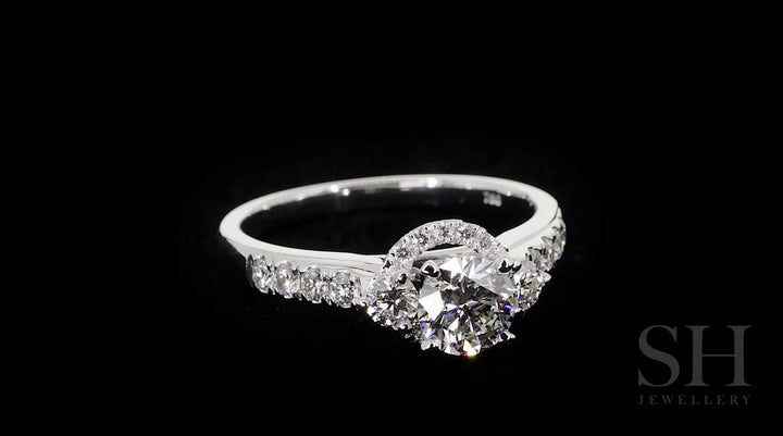 Intricate Semi-Halo Engagement Ring - W0252
