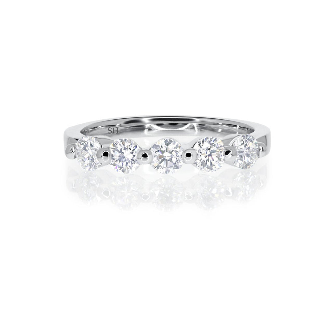 Women's floating diamond wedding band (3.3mm) - W0267