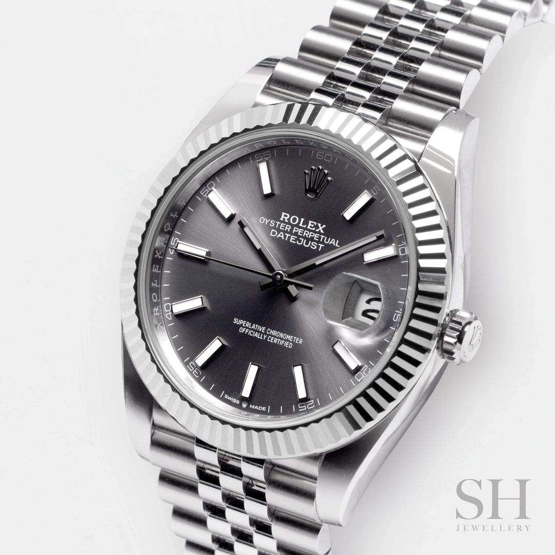 Rolex Datejust41 41mm Steel Slate Dial Stick Markers 2023 Ref m126334-0014 (#328,330072)