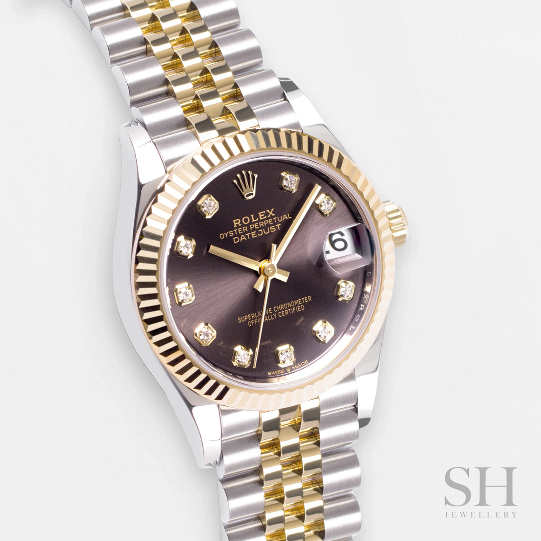 Rolex Datejust31 31mm Steel/YG Dark Grey Dial Diamond Markers 2023 Ref m278273-0022 (#381)