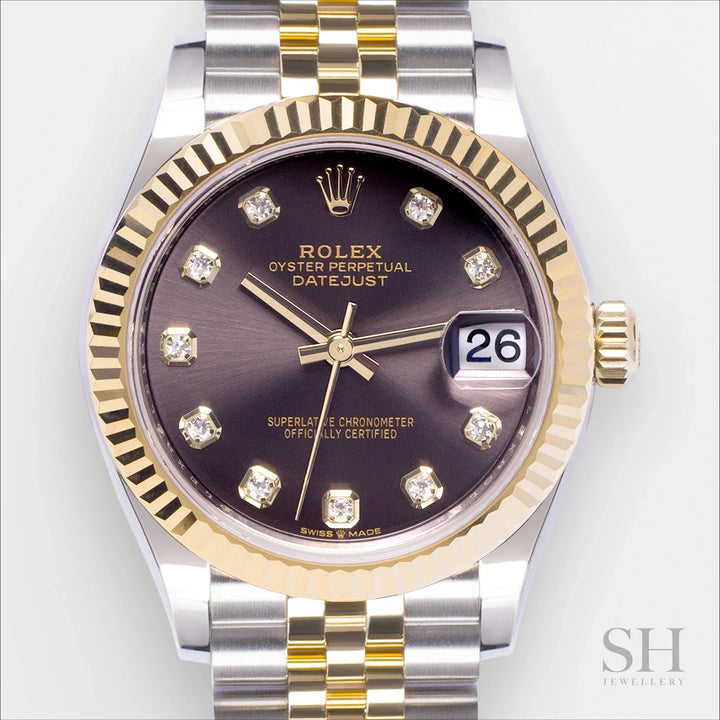 Rolex Datejust31 31mm Steel/YG Dark Grey Dial Diamond Markers 2023 Ref m278273-0022 (#366)