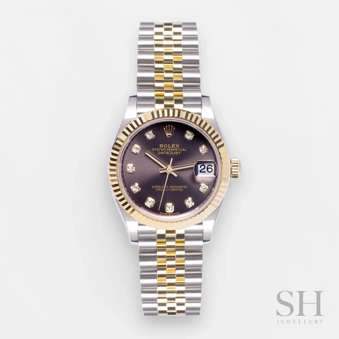 Rolex Datejust31 31mm Steel/YG Dark Grey Dial Diamond Markers 2023 Ref m278273-0022 (#366)