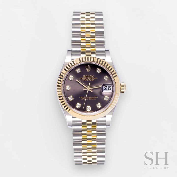 Rolex Datejust31 31mm Steel/YG Dark Grey Dial Diamond Markers 2023 Ref m278273-0022 (#366)