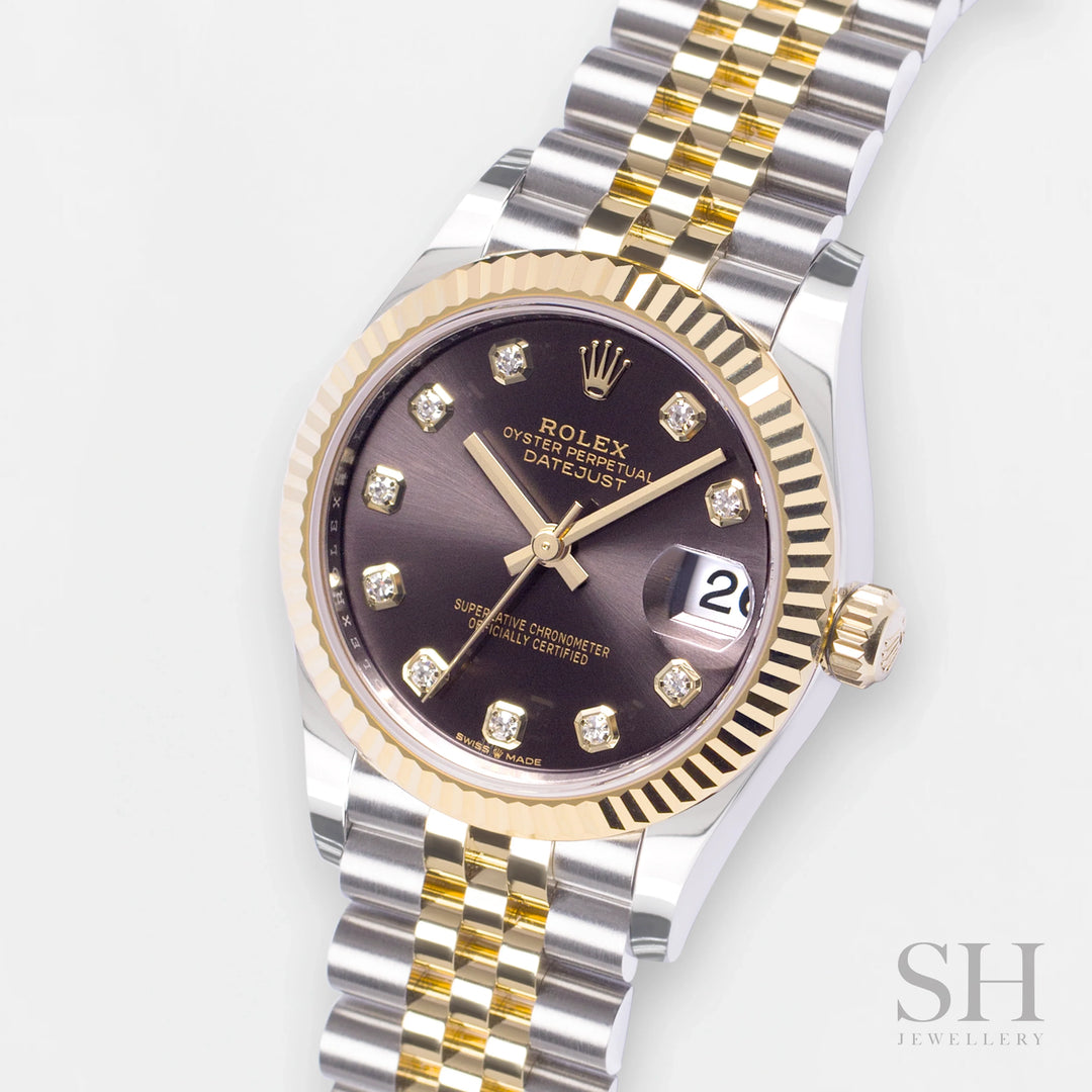 Rolex Datejust31 31mm Steel/YG Dark Grey Dial Diamond Markers 2023 Ref m278273-0022 (#366)