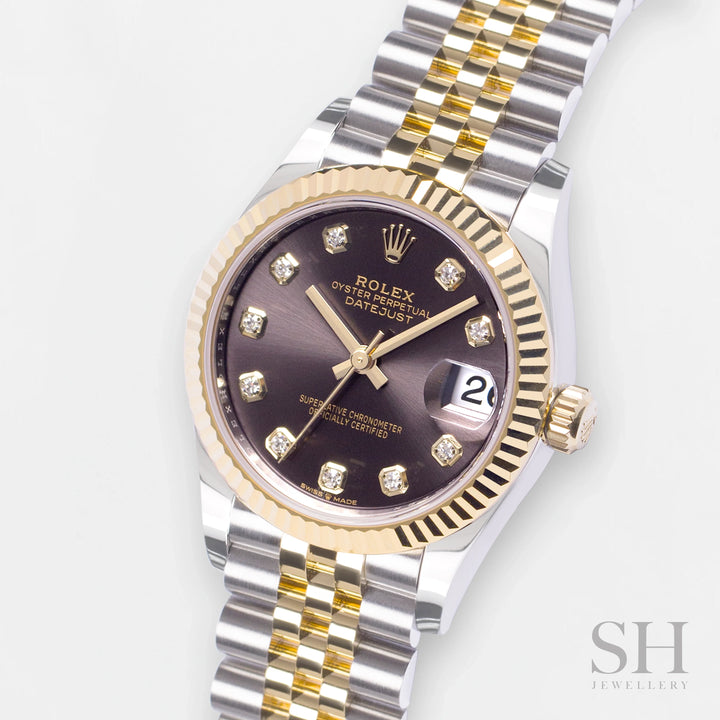 Rolex Datejust31 31mm Steel/YG Dark Grey Dial Diamond Markers 2023 Ref m278273-0022 (#366)