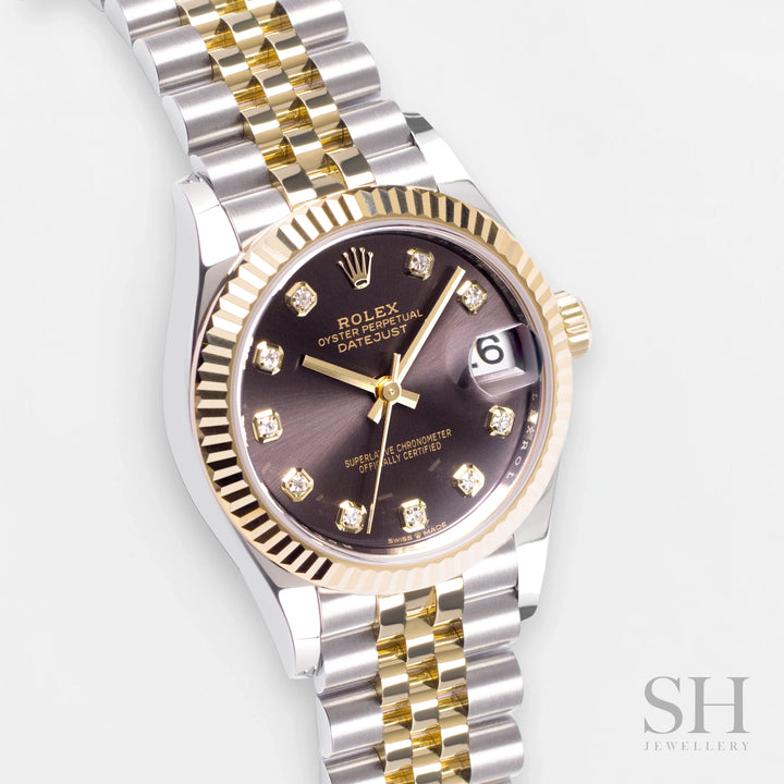 Rolex Datejust31 31mm Steel/YG Dark Grey Dial Diamond Markers 2023 Ref m278273-0022 (#366)