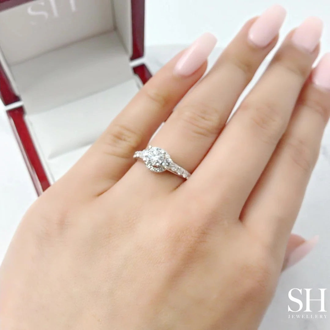 Intricate Semi-Halo Engagement Ring - W0252