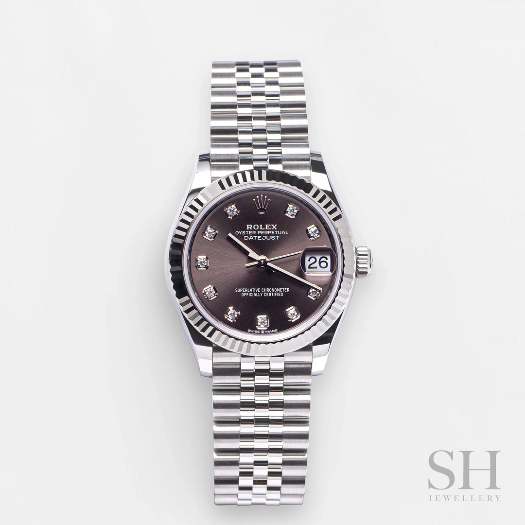 Rolex Datejust31 31mm Steel/WG Dark Grey Dial Diamond Markers 2024 Ref m278274-0008 (#761)