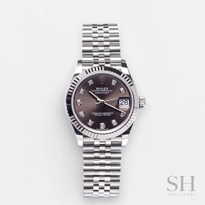 Rolex Datejust31 31mm Steel/WG Dark Grey Dial Diamond Markers 2024 Ref m278274-0008 (#761)