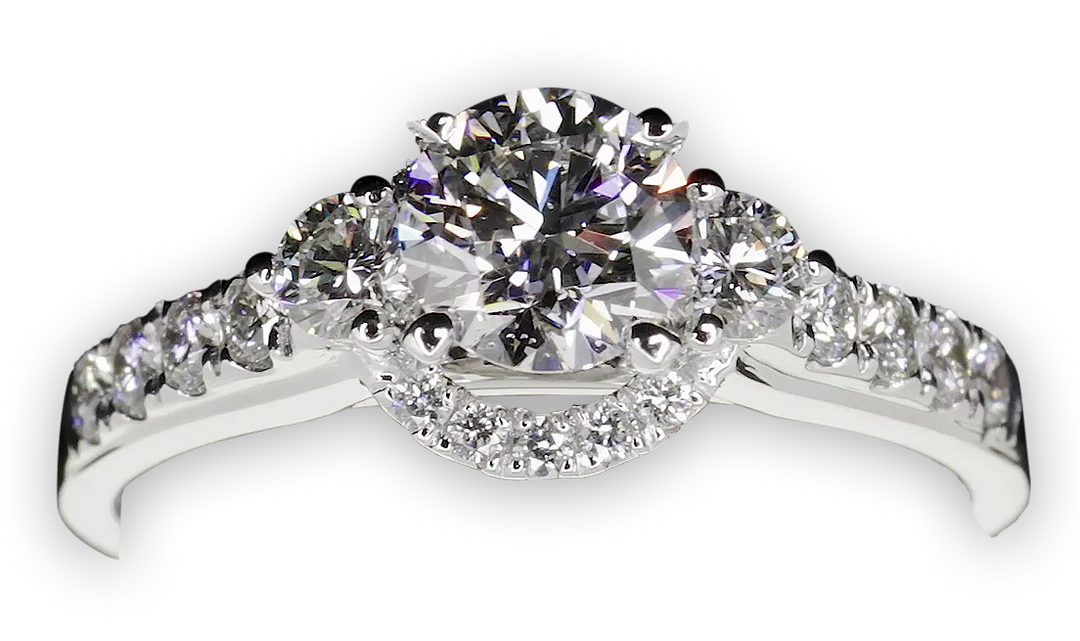 Intricate Semi-Halo Engagement Ring - W0252