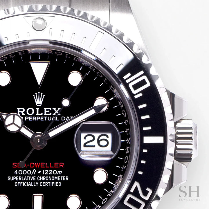 Rolex Sea-Dweller 43mm Steel Black Dial Button Markers 2024 Ref m126600-0002 (#753)