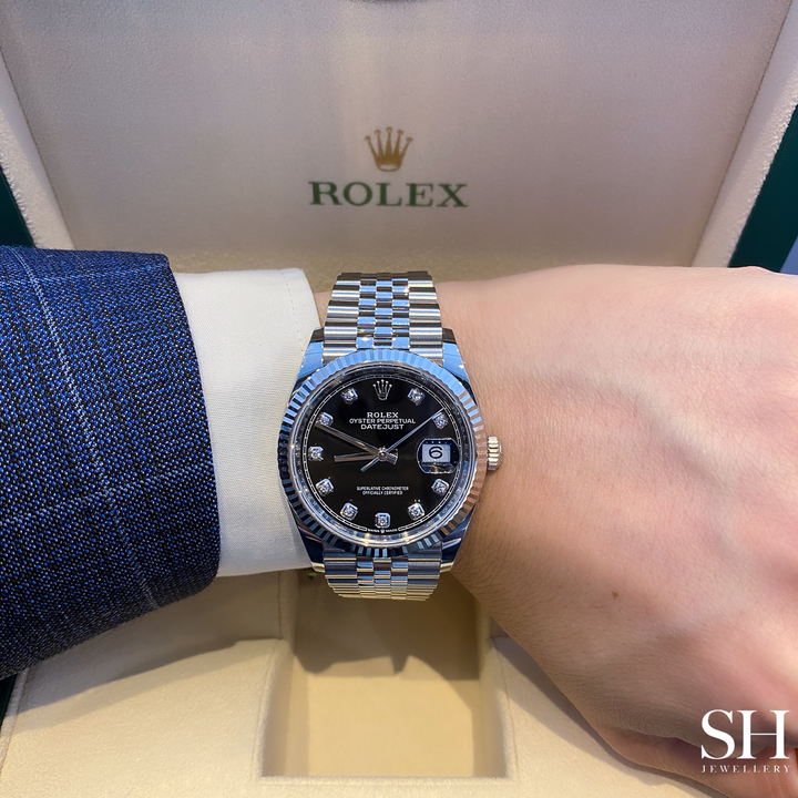 Rolex Datejust36 36mm Steel/WG Black Dial Diamond Markers 2024 Ref m126234-0027 (#723)