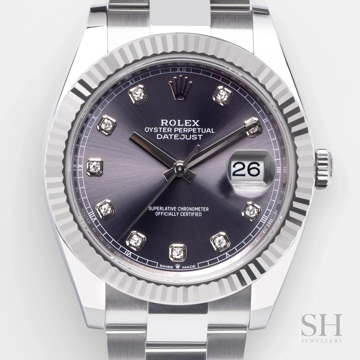 Rolex Datejust41 41mm Steel Slate Dial Diamond Markers 2024 Ref m126334-0005 (#724)