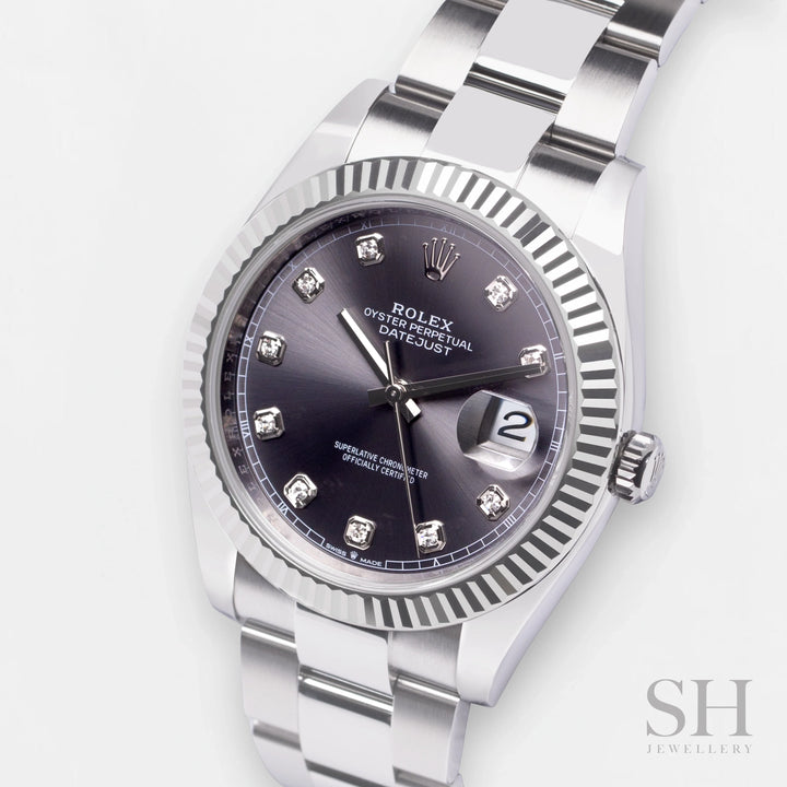 Rolex Datejust41 41mm Steel Slate Dial Diamond Markers 2024 Ref m126334-0005 (#724)