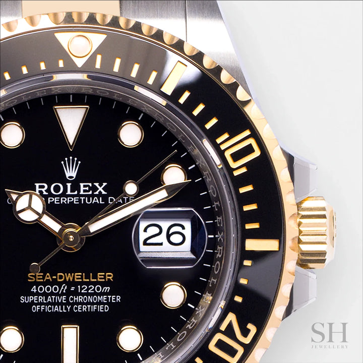 Rolex Sea-Dweller 43mm Steel/YG Black Dial Button Markers 2024 Ref m126603-0001 (#768)