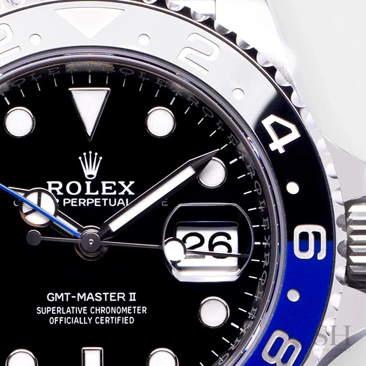 Rolex GMT-Master II 40mm 'Batgirl' Steel Black Dial Button Markers 2024 Ref m126710blnr-0002 (#825)