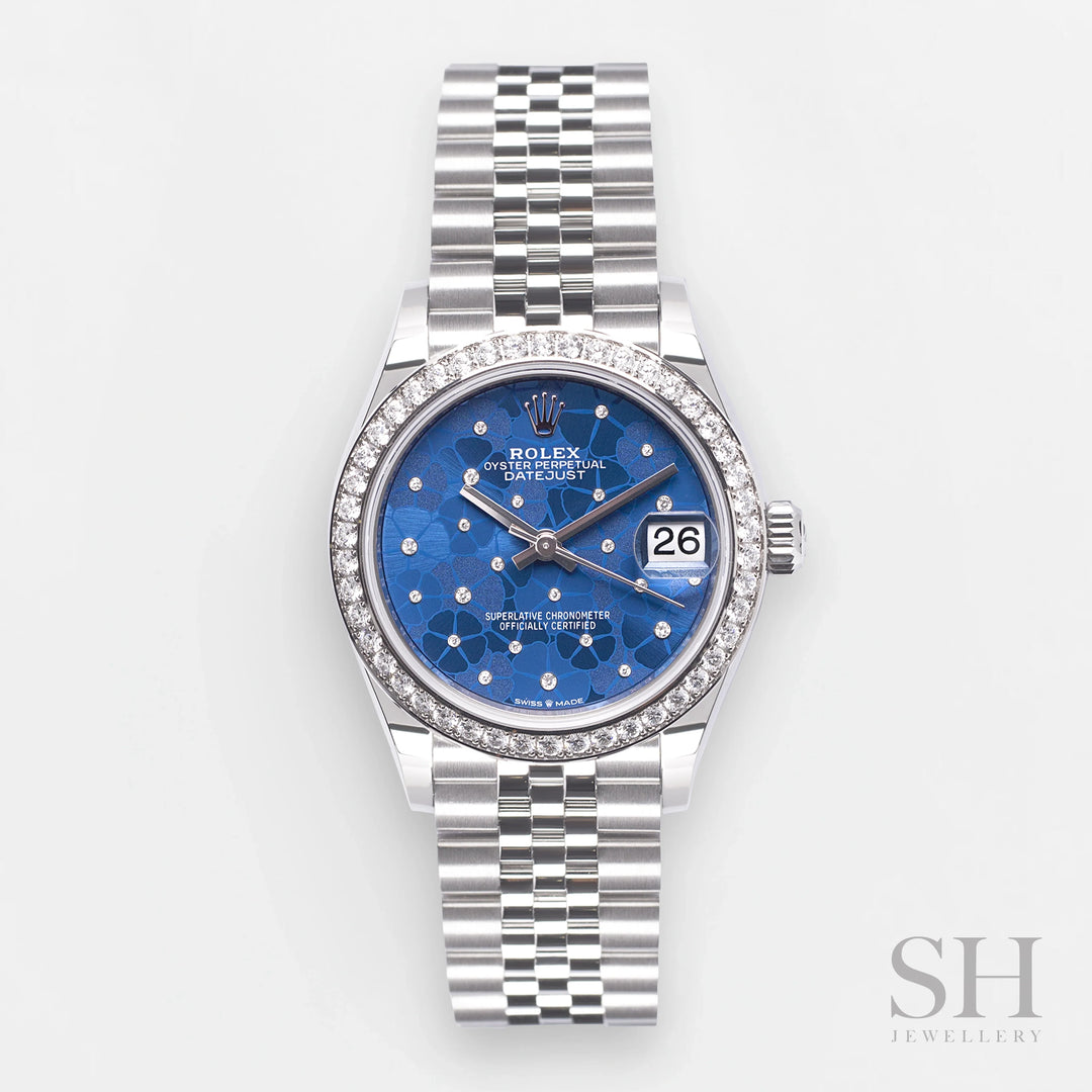 Rolex Datejust31 31mm Steel Blue Dial Diamond Markers 2023 Ref m278384rbr-0040 (#372)