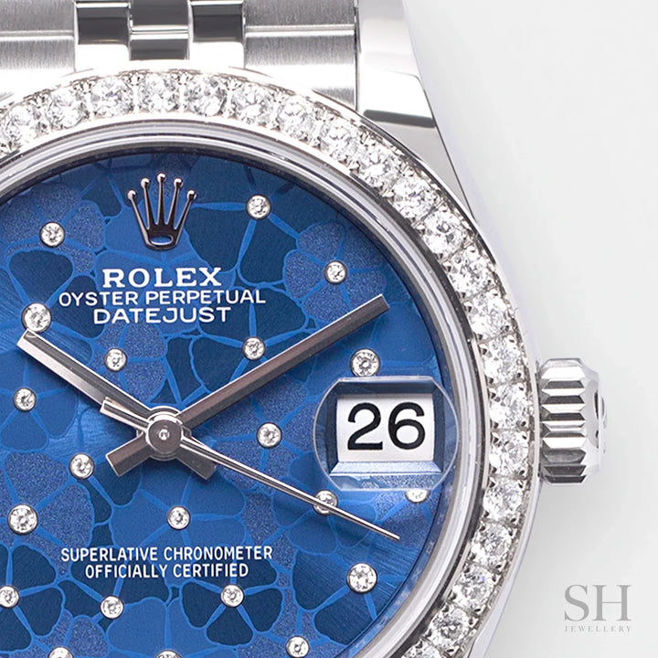 Rolex Datejust31 31mm Steel Blue Dial Diamond Markers 2023 Ref m278384rbr-0040 (#372)