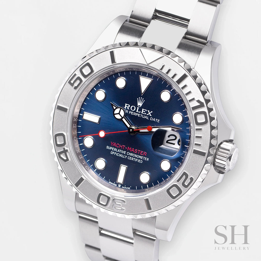 Rolex Yacht-Master40 40mm Steel/Plat Blue Dial Button Markers 2024 Ref m126622-0002 (#852)