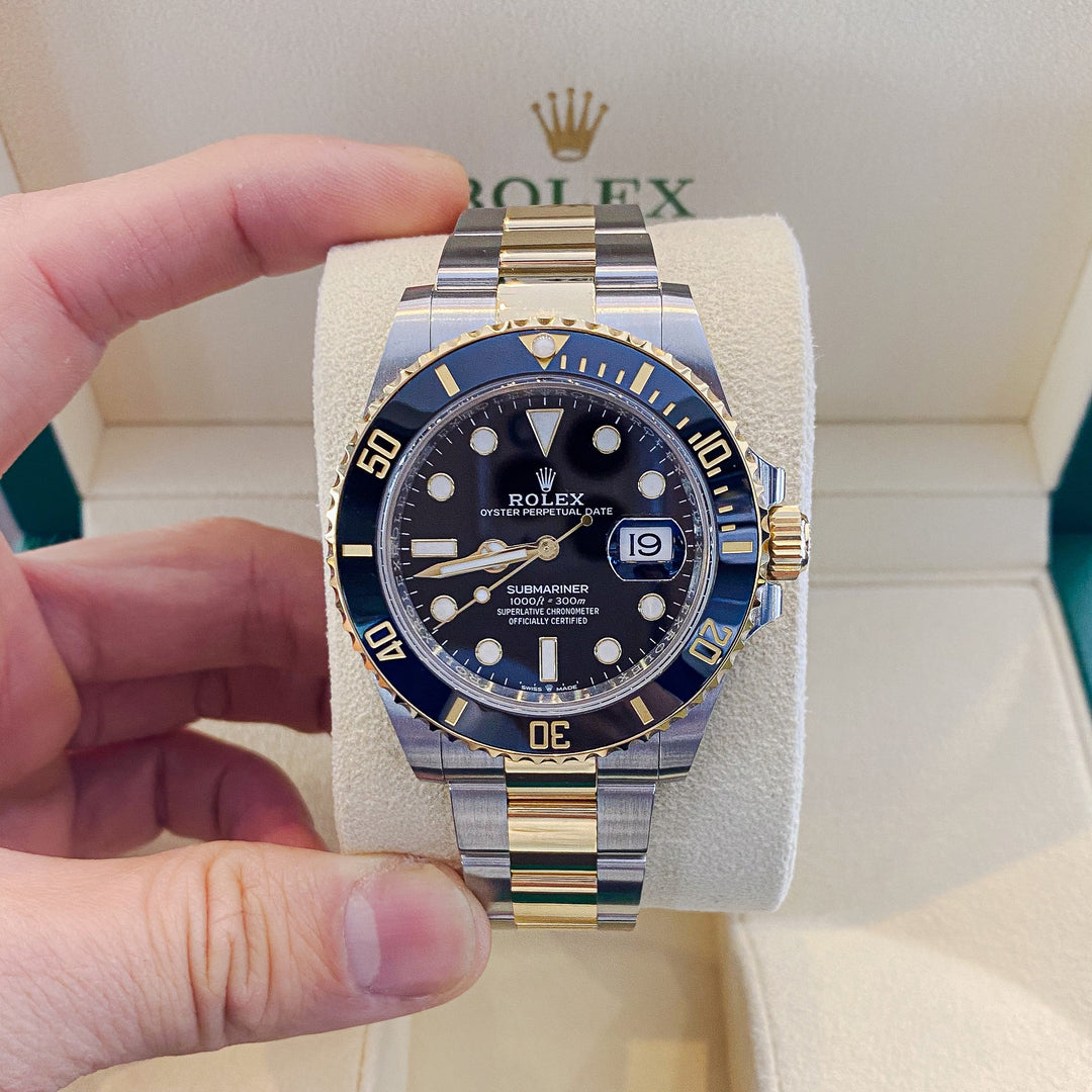 Rolex Submariner-Date 41mm Steel/YG Black Dial Button Markers 2023 Ref m126613ln-0002 (#460)