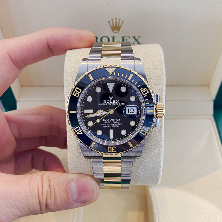 Rolex Submariner-Date 41mm Steel/YG Black Dial Button Markers 2023 Ref m126613ln-0002 (#460)