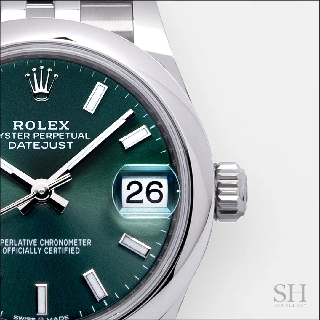 Rolex Datejust31 31mm Steel Mint Green Dial Stick Markers 2024 Ref m278240-0012 (#821)