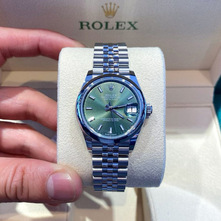 Rolex Datejust31 31mm Steel Mint Green Dial Stick Markers 2024 Ref m278240-0012 (#821)