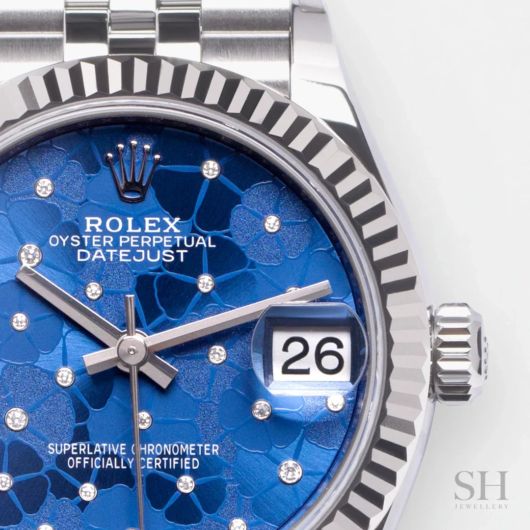 Rolex Datejust31 31mm Steel/WG Blue Dial Diamond Markers 2024 Ref m278274-0036 (#688)