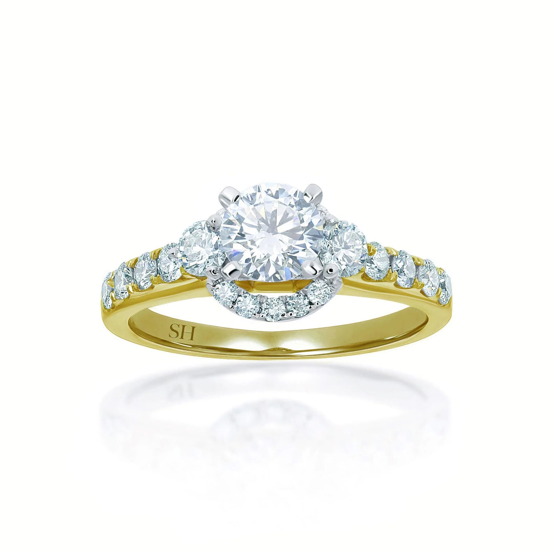 Intricate Semi-Halo Engagement Ring - W0252