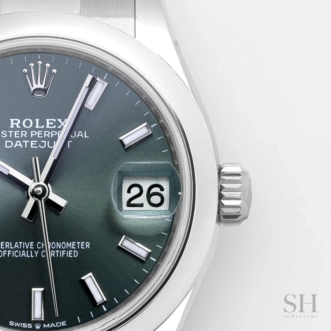 Rolex Datejust31 31mm Steel Mint Green Dial Stick Markers 2023 Ref m278240-0011 (#532)