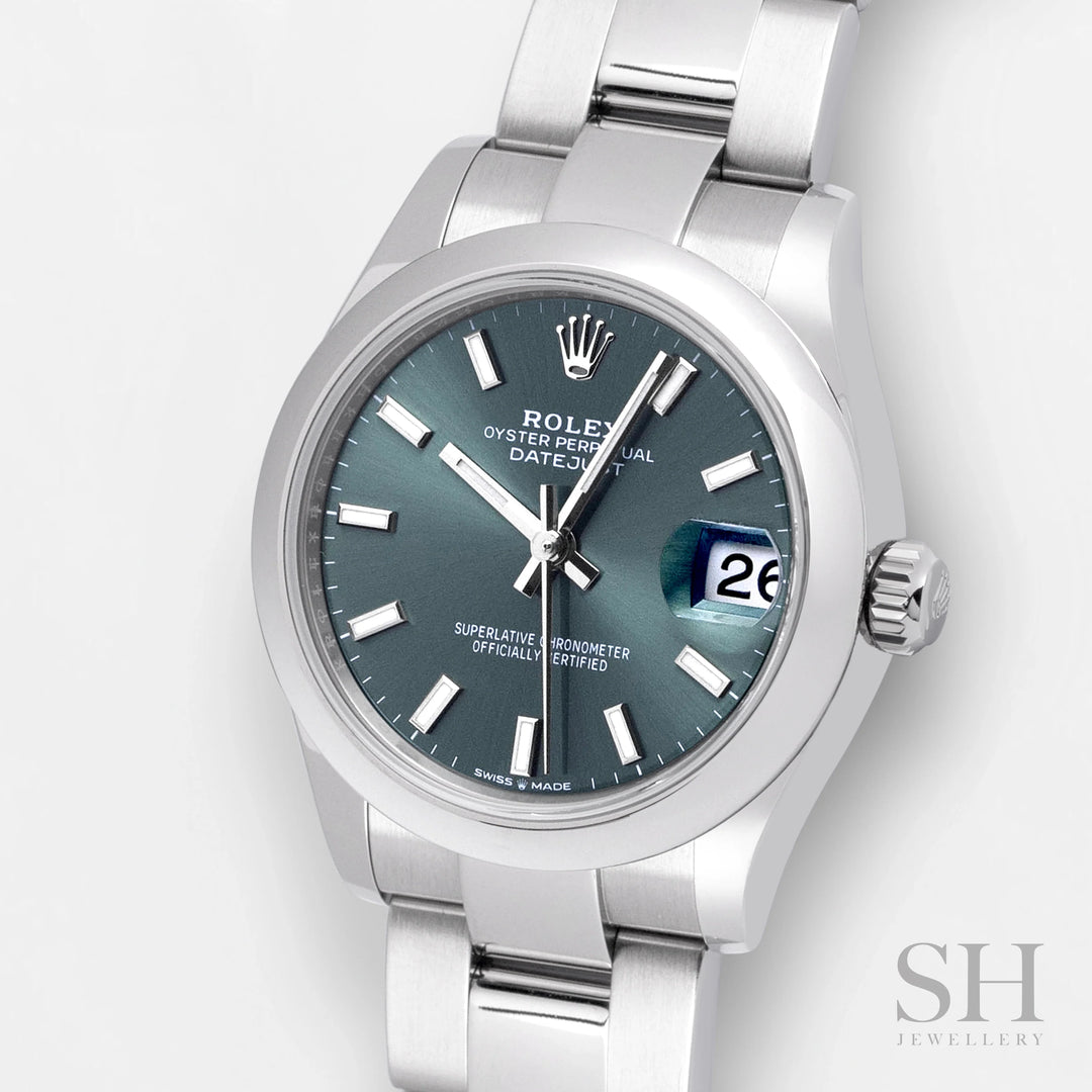 Rolex Datejust31 31mm Steel Mint Green Dial Stick Markers 2023 Ref m278240-0011 (#532)