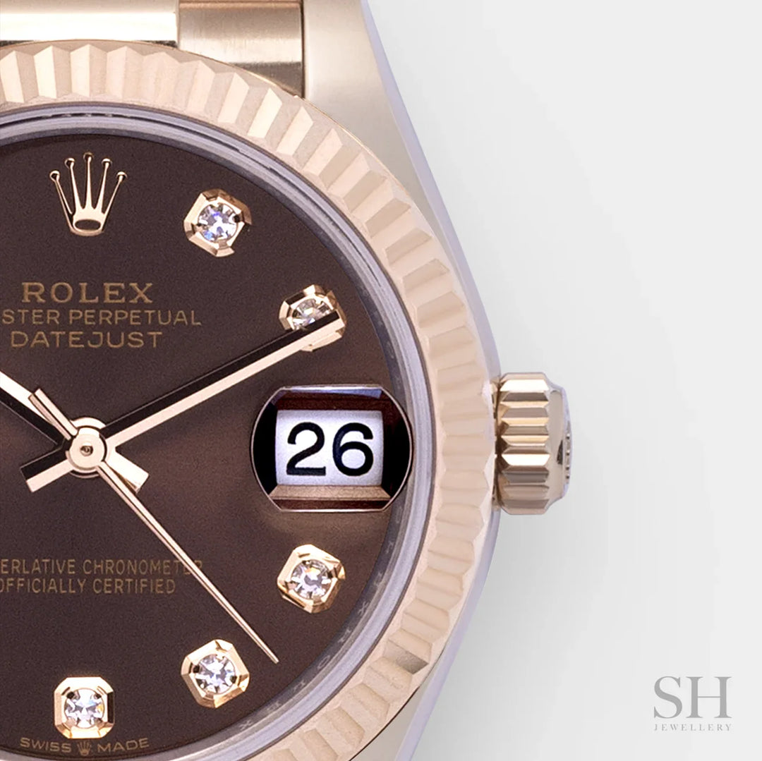 Rolex Datejust31 31mm RG Chocolate Dial Diamond Markers 2023 Ref m278275-0010 (#556)
