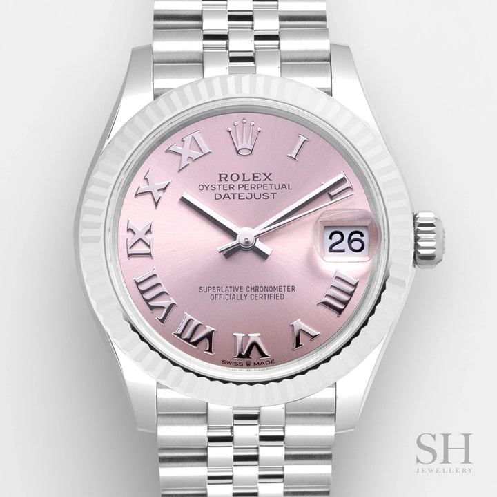 Rolex Datejust31 31mm Steel/WG Pink Dial Numeral Markers 2024 Ref m278274-0020 (#608)