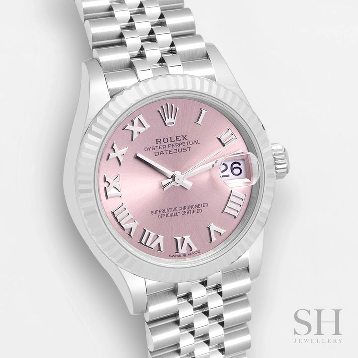 Rolex Datejust31 31mm Steel/WG Pink Dial Numeral Markers 2024 Ref m278274-0020 (#608)