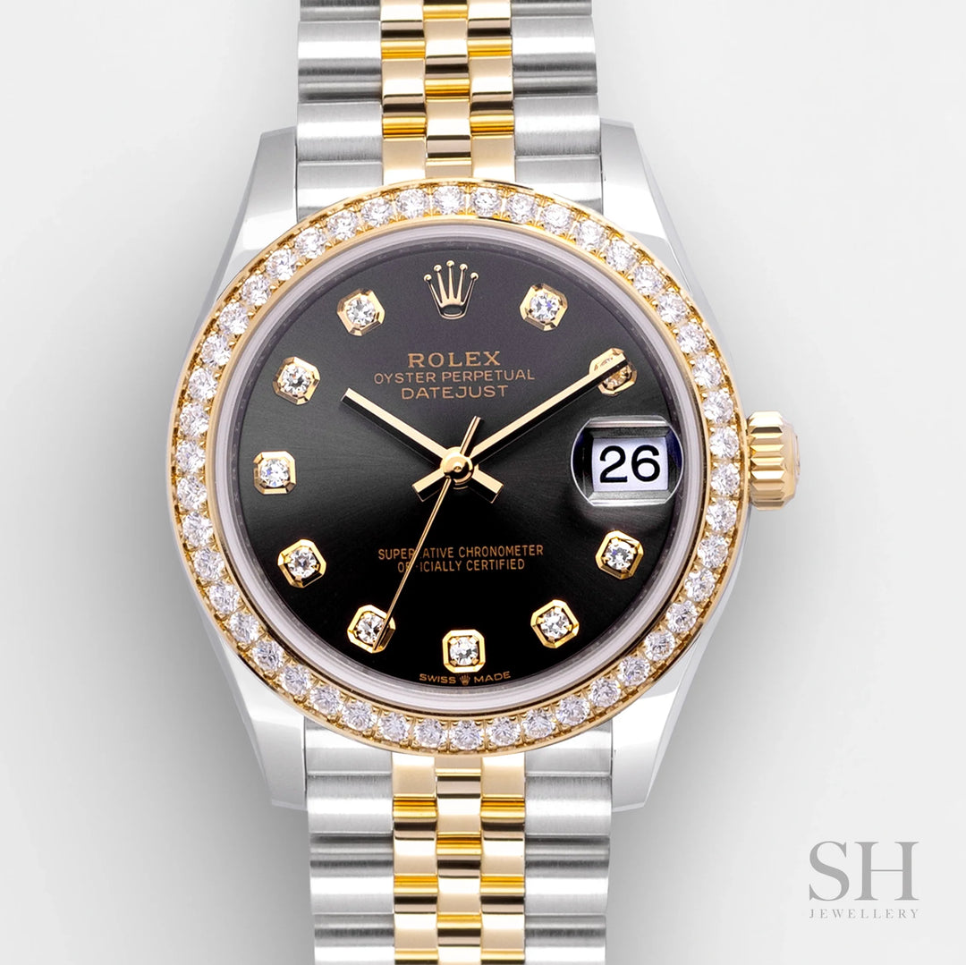 Rolex Datejust31 31mm Steel/YG Dark Grey Dial Diamond Markers 2024 Ref m278273-0022 (#617)