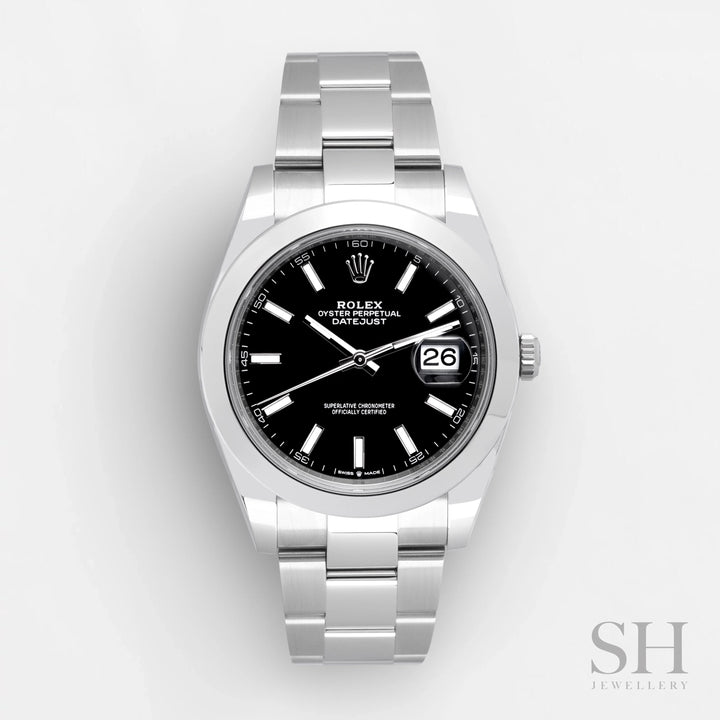 Rolex Datejust41 41mm Steel Black Dial Stick Markers 2024 Ref m126300-0011 (#637)