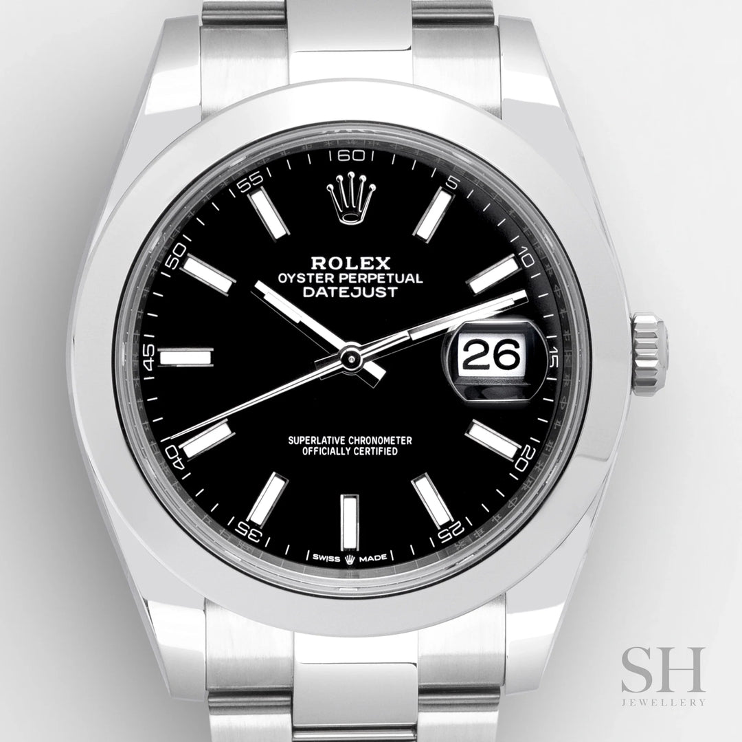 Rolex Datejust41 41mm Steel Black Dial Stick Markers 2024 Ref m126300-0011 (#637)