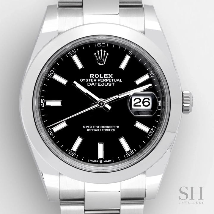 Rolex Datejust41 41mm Steel Black Dial Stick Markers 2024 Ref m126300-0011 (#637)