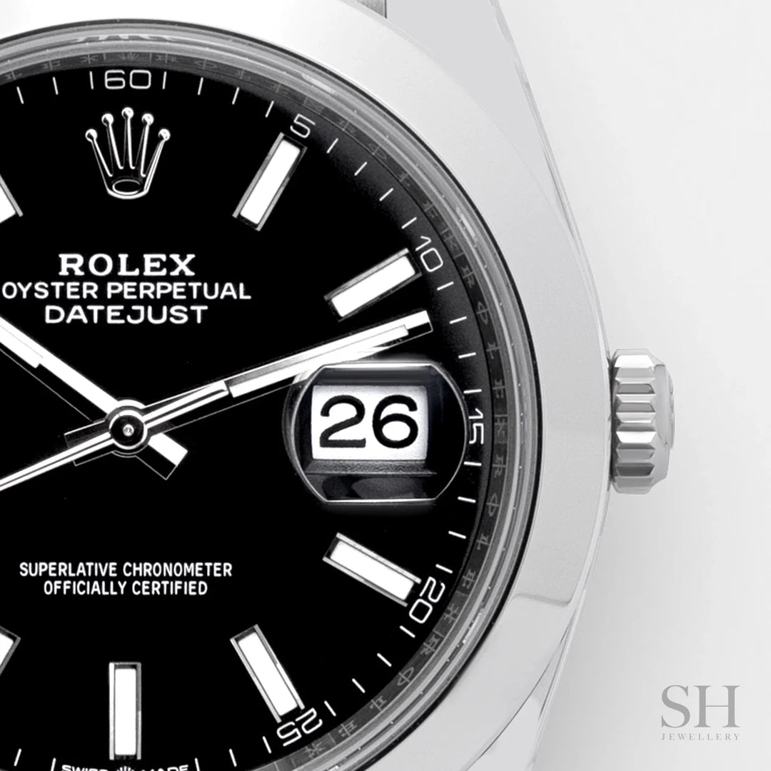 Rolex Datejust41 41mm Steel Black Dial Stick Markers 2024 Ref m126300-0011 (#637)