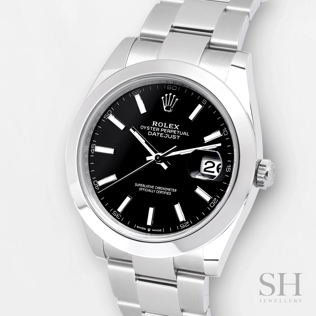 Rolex Datejust41 41mm Steel Black Dial Stick Markers 2024 Ref m126300-0011 (#637)