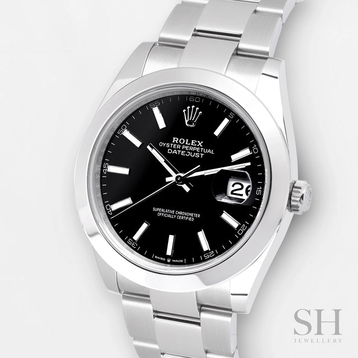 Rolex Datejust41 41mm Steel Black Dial Stick Markers 2024 Ref m126300-0011 (#637)