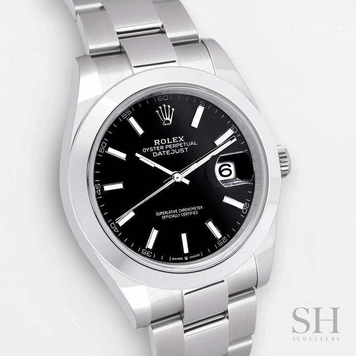 Rolex Datejust41 41mm Steel Black Dial Stick Markers 2024 Ref m126300-0011 (#637)