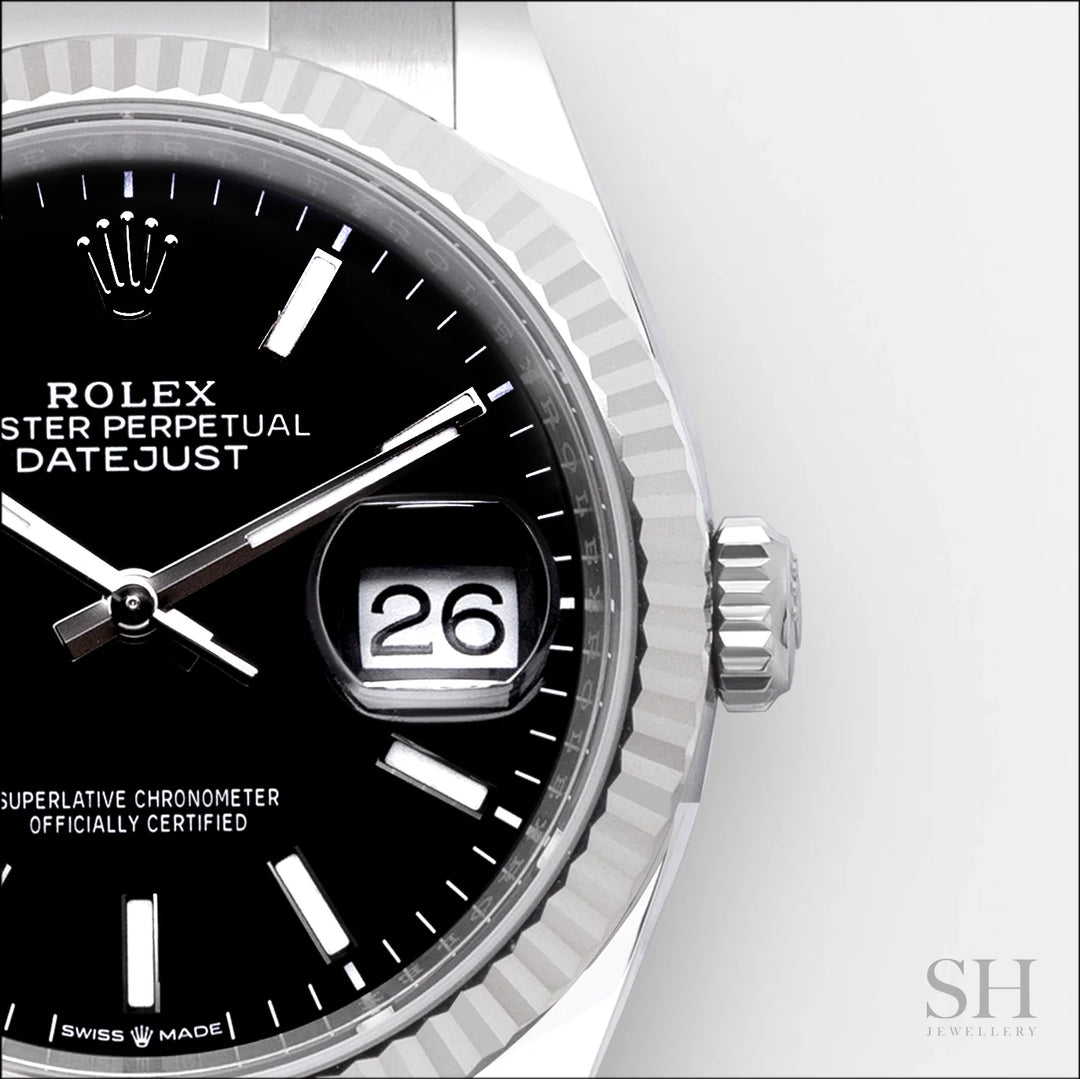 Rolex Datejust36 36mm Steel/WG Black Dial Stick Markers 2024 Ref m126234-0016 (#641)