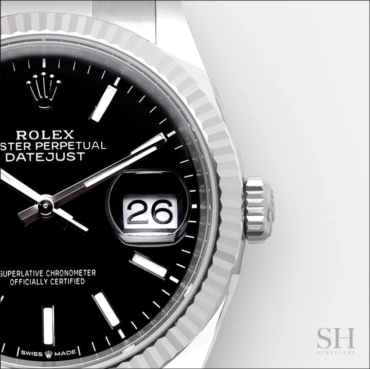 Rolex Datejust36 36mm Steel/WG Black Dial Stick Markers 2024 Ref m126234-0016 (#641)