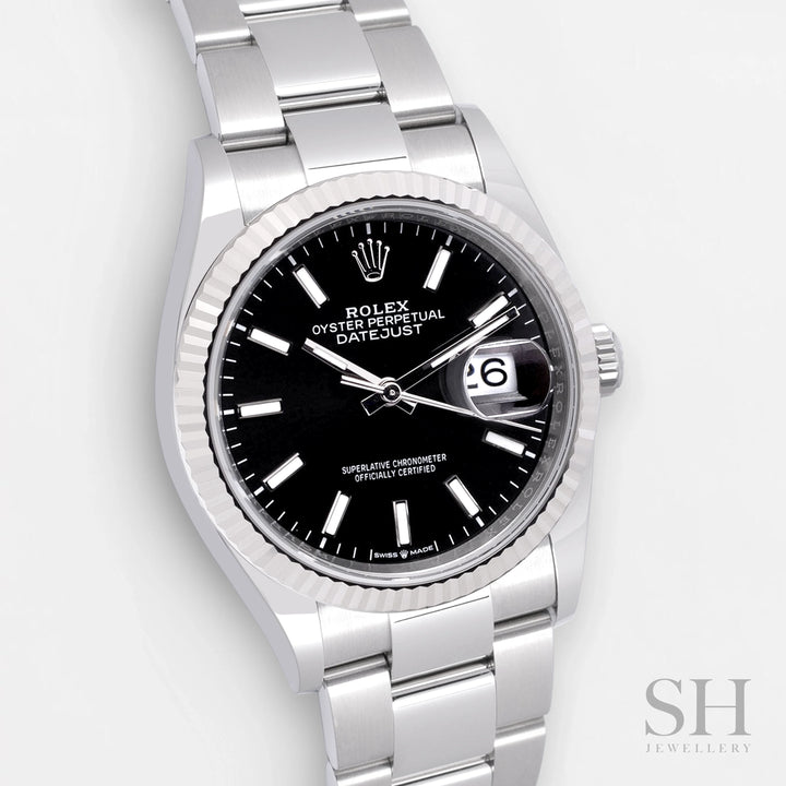 Rolex Datejust36 36mm Steel/WG Black Dial Stick Markers 2024 Ref m126234-0016 (#641)