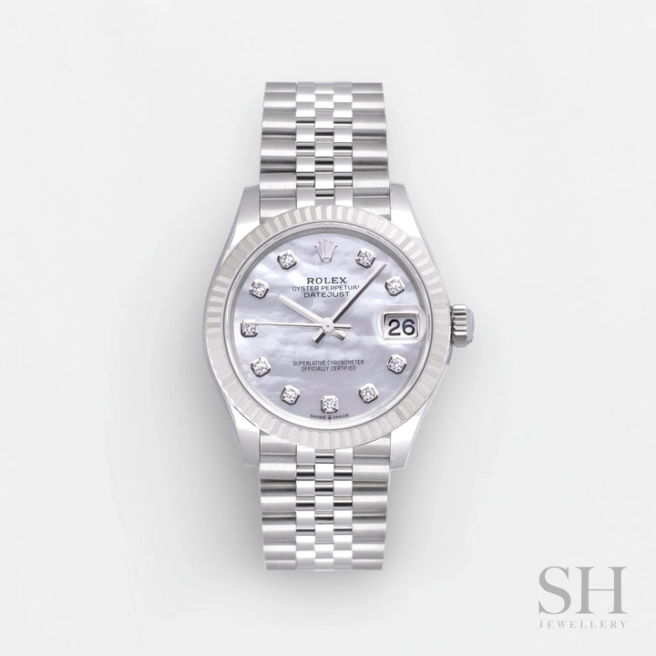 Rolex Datejust31 31mm Steel/WG MOP Dial Diamond Markers 2023 Ref m278274-0006 (#672)