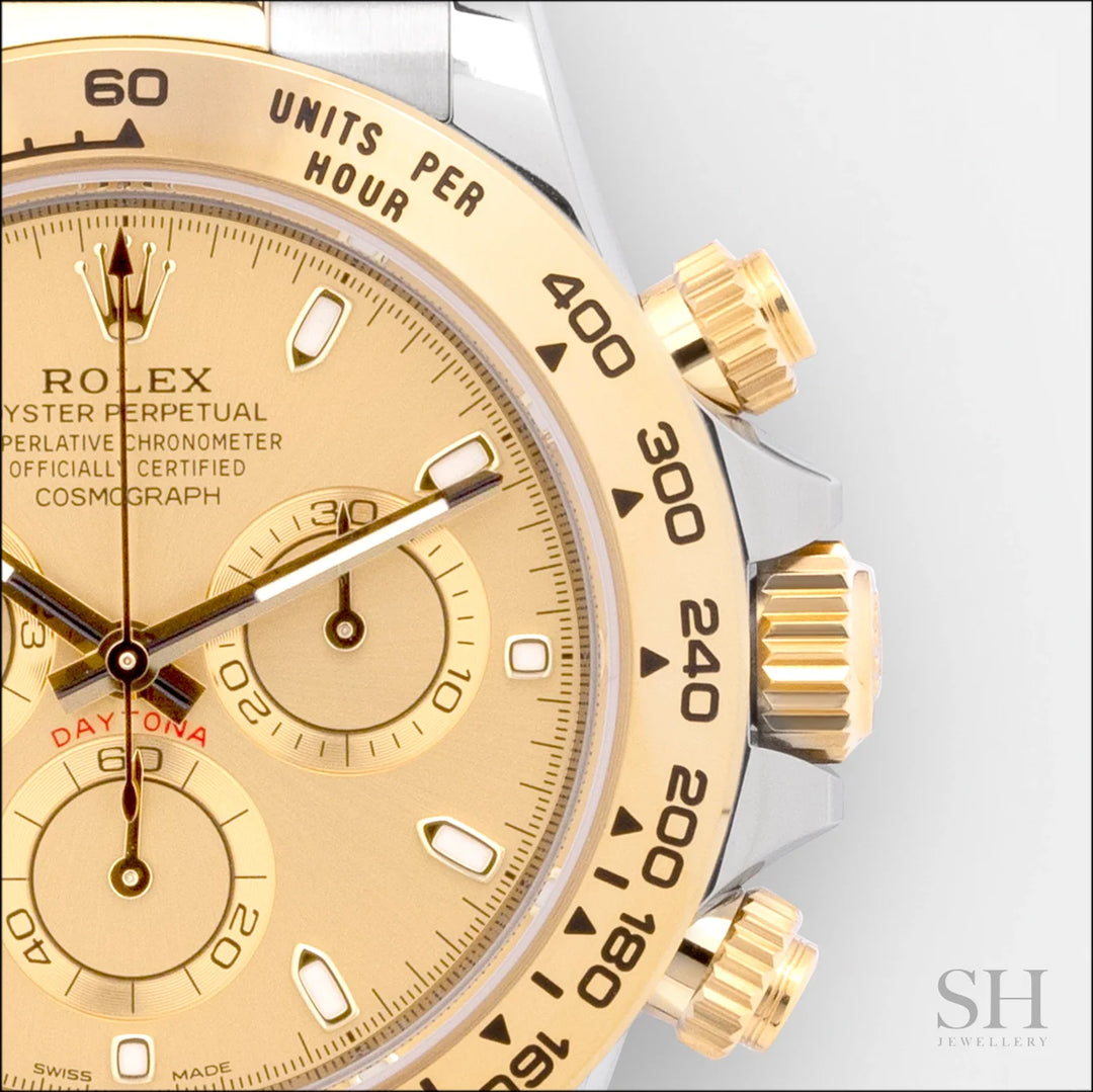 Rolex Daytona 40mm Steel/YG Champagne Dial Stick Markers 2023 Ref m116503-0003 (#656)