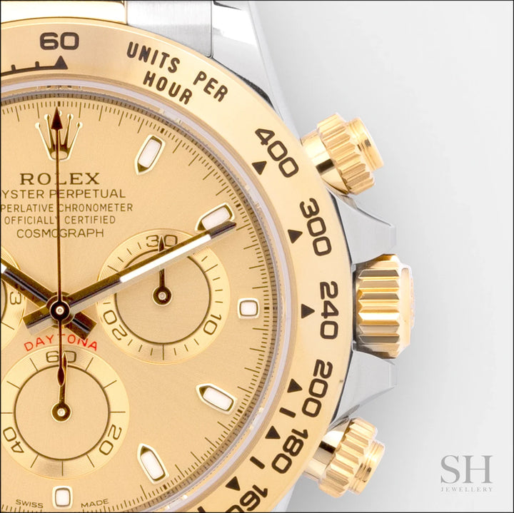 Rolex Daytona 40mm Steel/YG Champagne Dial Stick Markers 2023 Ref m116503-0003 (#656)